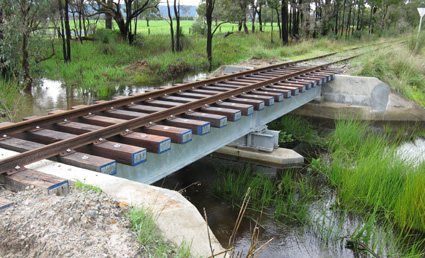 3km bridge at Hotham Valley Railway following heavy rains at the end of May.