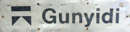 Gunyidi station board